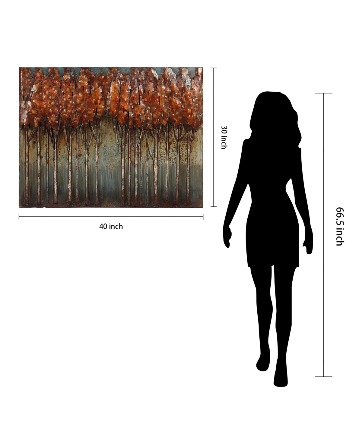 Empire Art Direct Sunset Ground Mixed Media Iron Hand Painted Dimensional Wall Art, 2