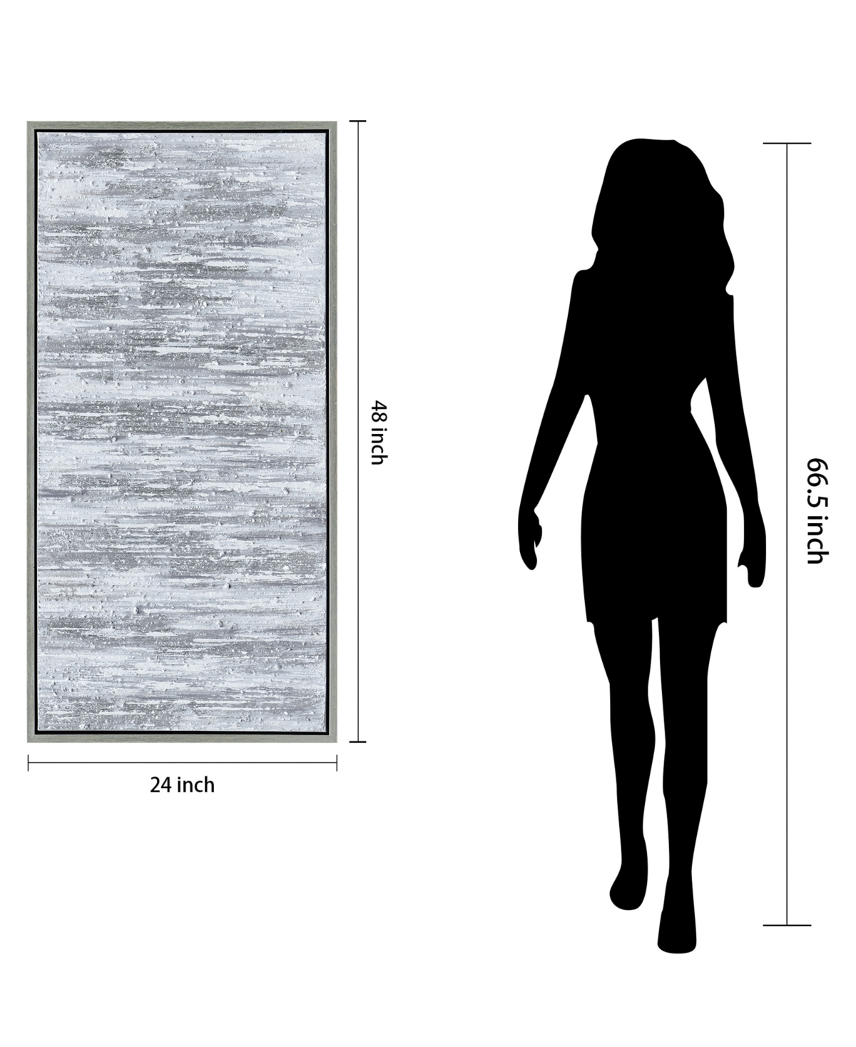 Empire Art Direct Silver Frequency Textured Metallic Hand Painted Wall Art by Martin Edwards, 1.5