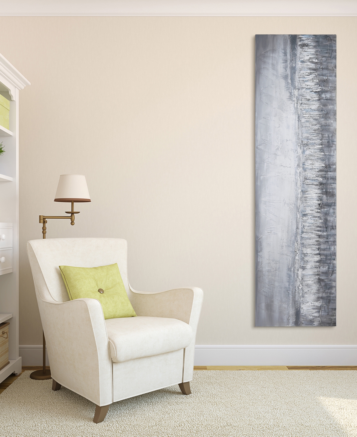 Empire Art Direct Silver Dust Textured Metallic Hand Painted Wall Art by Martin Edwards, 1.5