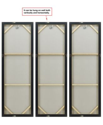 Iced Textured Metallic Hand Painted Wall Art Set by Martin Edwards, 60" x 20" x 1.5"