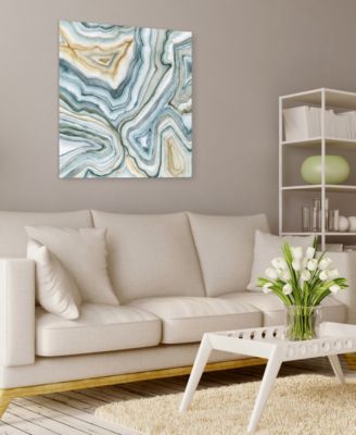 Agate Abstract I Frameless Free Floating Tempered Art Glass Abstract Wall Art by EAD Art Coop, 38" x 38" x 0.2"