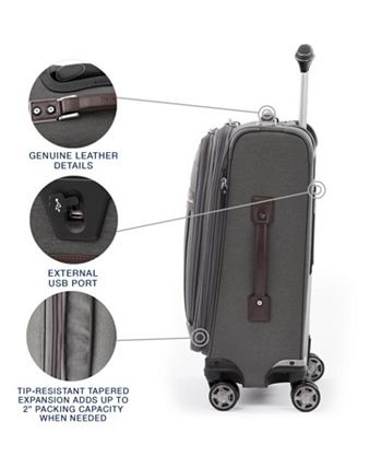 Travelpro - Platinum Elite 21" Softside Carry-On Spinner Suitcase
