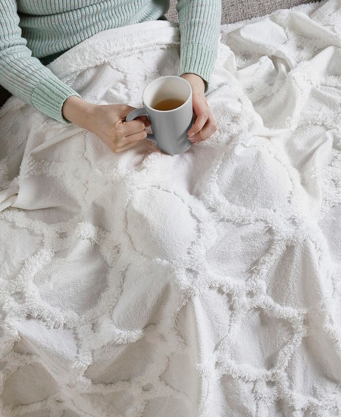 Brianne Tufted FringeTrimCotton Throw 50 x 60