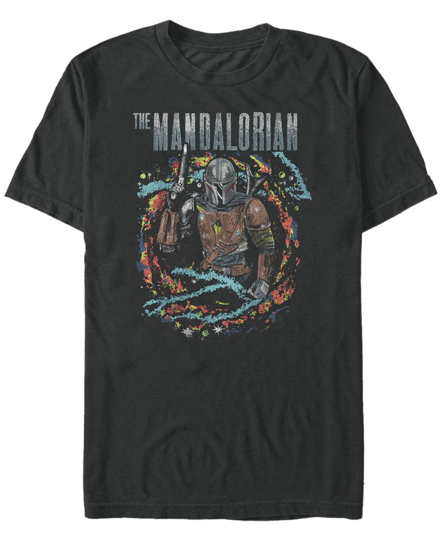 Мужская футболка Fifth Sun Star Wars The Mandalorian Retro Surroundings Short Sleeve, цвет: Чёрный — фото 1