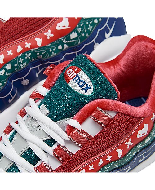 Nike Big Boys Air Max 95 Ugly Sweater Casual Sneakers From Finish
