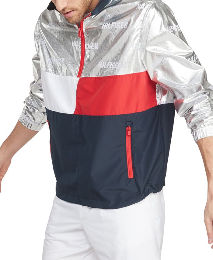 Hilfiger Men's Jasper Quarter-Zip Colorblocked Sport Jacket - Macy's