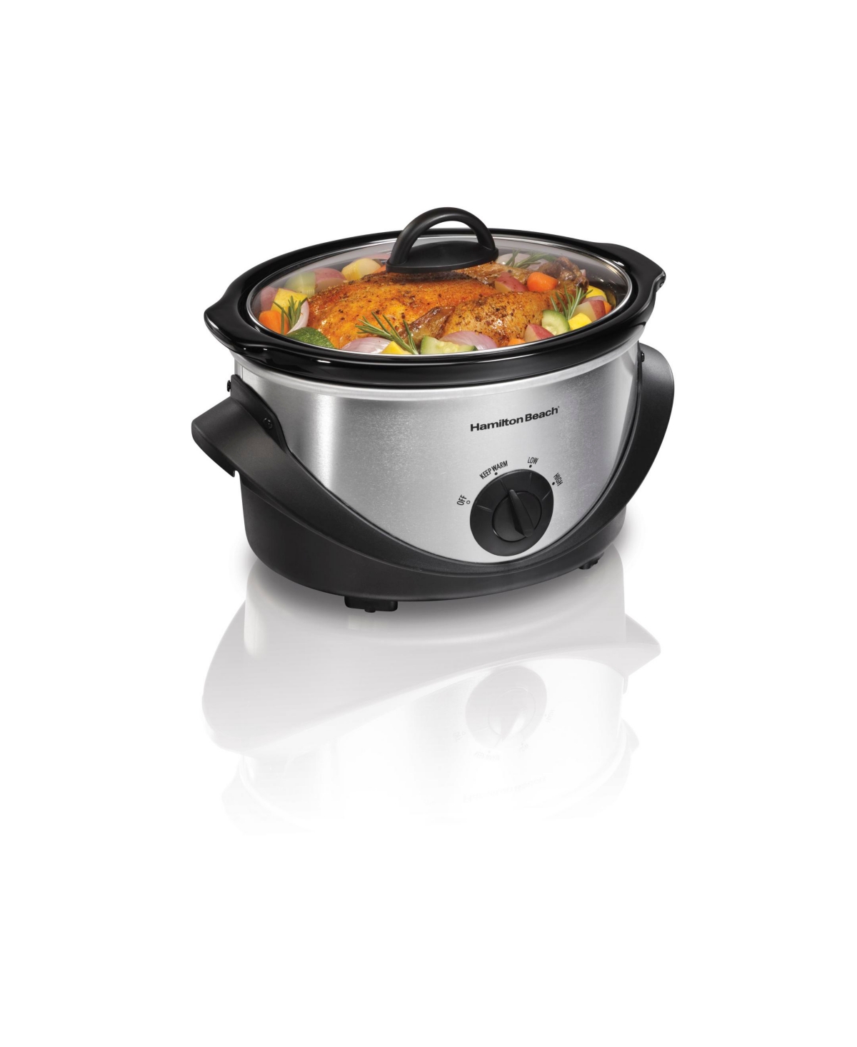4-Qt. Oval Slow Cooker - Silver