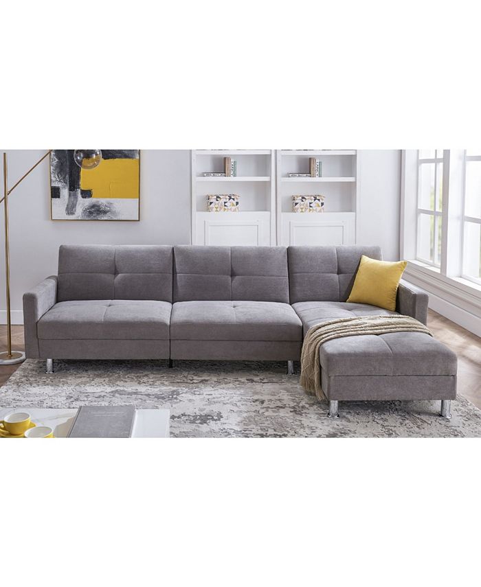 Gold Sparrow Davenport Convertible Sofa Bed Sectional with Storage Macy's