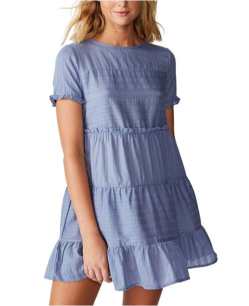 Cotton On Woven Scarlet Tiered Mini Dress Reviews Dresses
