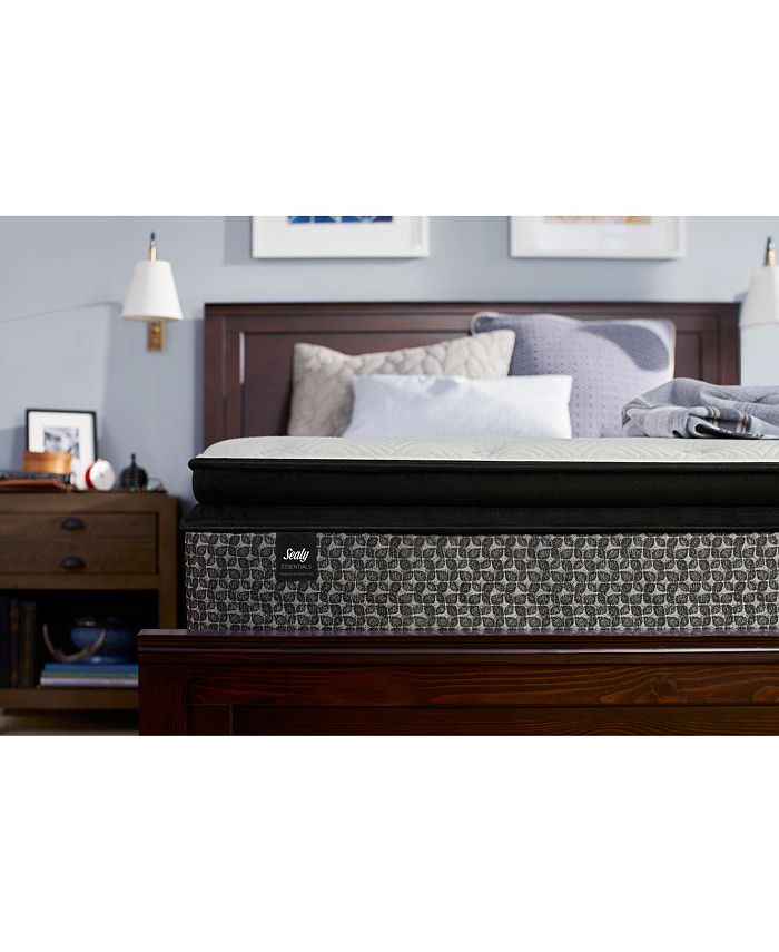 Sealy Essentials Coral 13" Plush Euro Pillow Top Mattress Queen Macy's