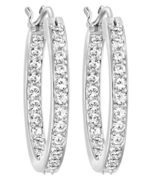 image of Swarovski Small Sommerset Crystal Hoop Earrings,3/4