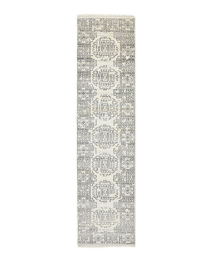 Macy's Fine Rug Gallery Hannelore S3165 Beige 2'6" x 10' Runner Rug