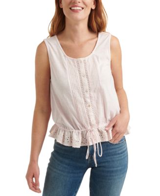 Lucky Brand Peplum Tank Top - Macy's