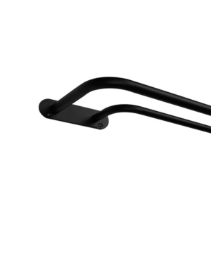 66"-120" Fetter Adjustable Window Curtain Rod Matter Black - Exclusive Home
