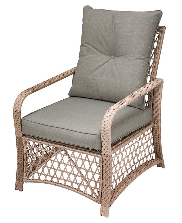 Glitzhome 4 Piece Outdoor Patio Wicker Chair Set Macy's