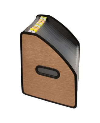 C-Line Modern Metallic 13-Pocket Vertical Stand-Up Expanding File