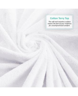 Nestl Deep Pocket Cotton Terry Hypoallergenic Waterproof Mattress Protector, Full