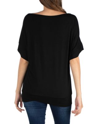 Loose Fit Dolman with Wide Sleeves Top