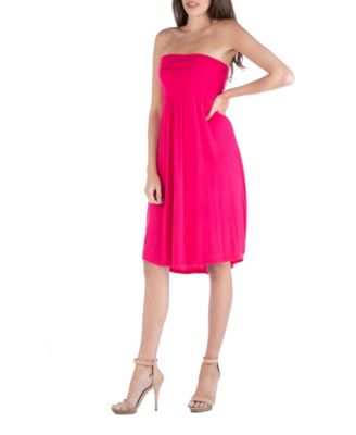 Strapless Empire Waist Mini Dress