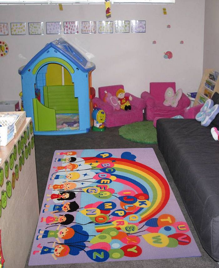 Fun Rugs Fun Time Educational Balloons 19" x 29" Area Rug Macy's