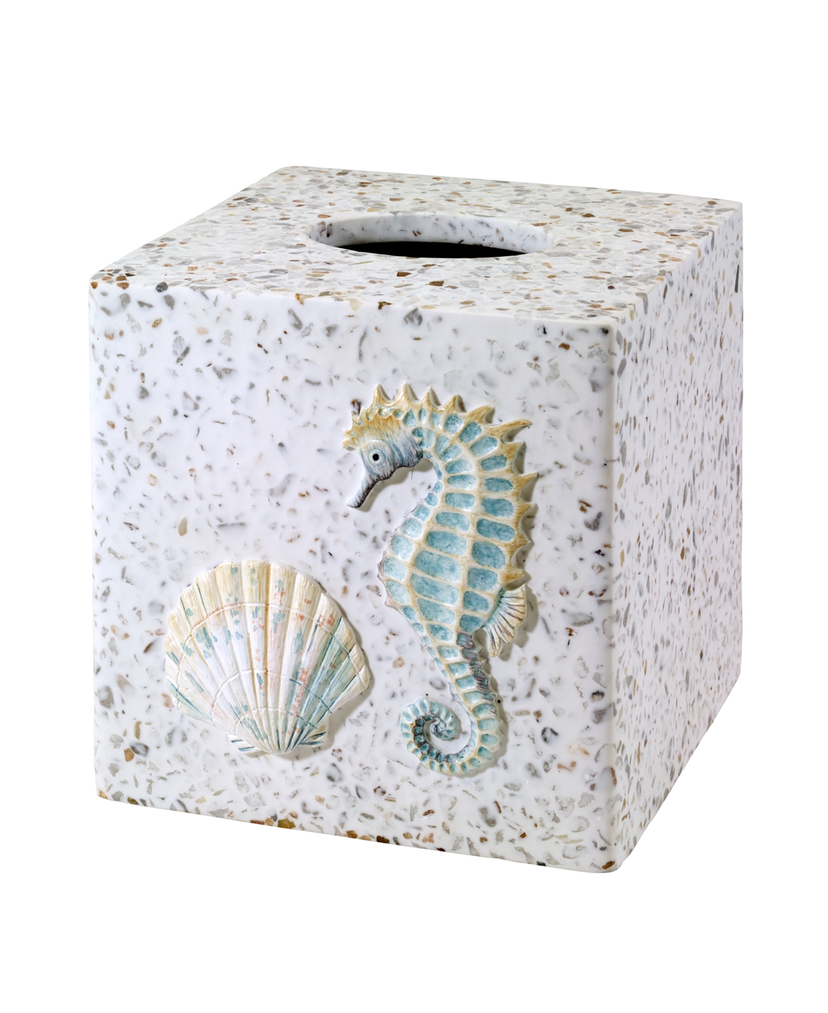 Coastal Terrazzo Stone Chips Resin Tissue Box Cover - Multi