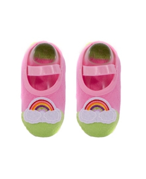 image of Nwalks Toddler and Little Girls Socks with Rainbow Applique