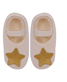Toddler and Little Girls Socks with Star Applique