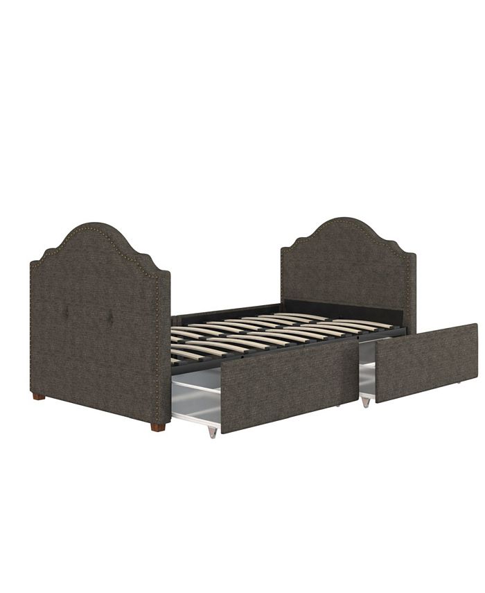 Novogratz boutique emma upholstered shop daybed with drawers