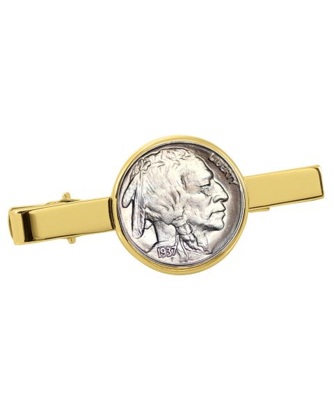 Зажим для галстука American Coin Treasures с монетой Buffalo Nickel