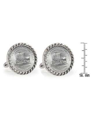 2004 Keelboat Rope Bezel Coin Cuff Links