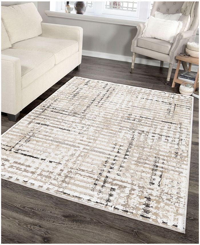 Orian Rugs Orian Adagio Griddle White 8'10" x 13' Area Rug Macy's
