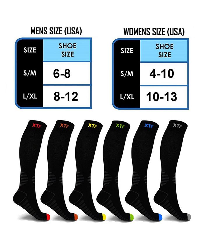 Extreme Fit Men's and Women's Copper Compression Socks - 6 Pair - Macy's