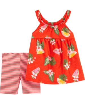 Baby Girls 2-Piece Floral Tank and Short Set