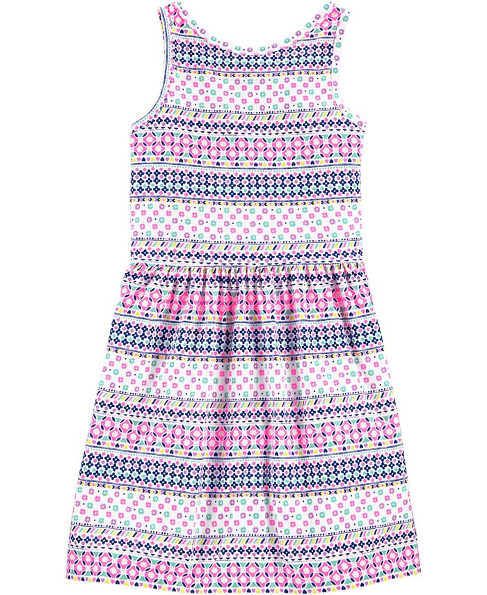Carter's Little Girls Cotton Geo-Print Dress - Macy's