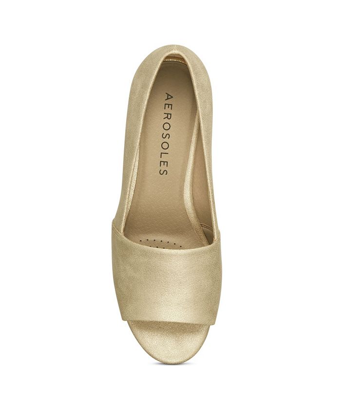 aerosoles application peep toe wedges