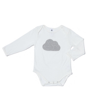 Earth Baby Outfitters Baby Boys and Girls Rayon from Bamboo Embroidery Cloud Long Sleeve Onesie