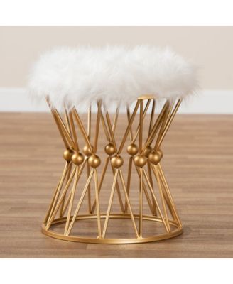 Catrina Glam and Luxe Upholstered Ottoman