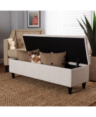 Brette Mid-Century Modern Upholstered Storage Bench Ottoman