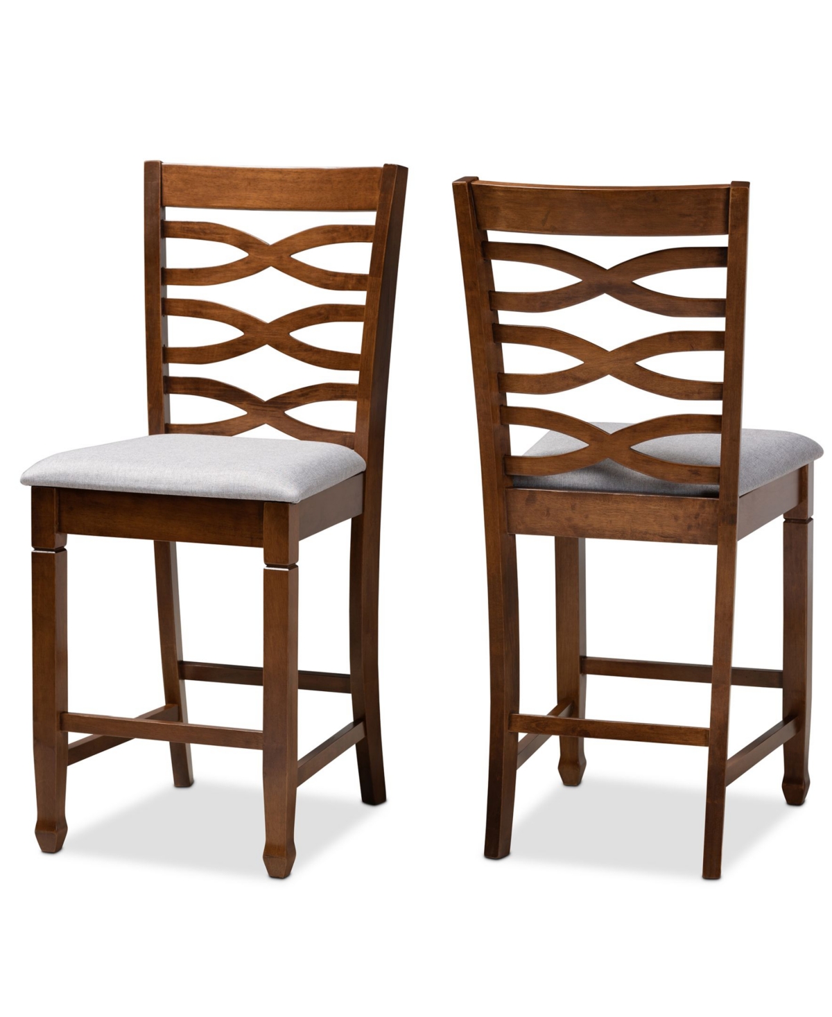 Lanier Modern and Contemporary Upholstered 2 Piece Counter Height Pub Chair Set