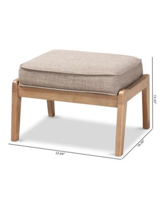 Sigrid Mid-Century Modern Upholstered Ottoman