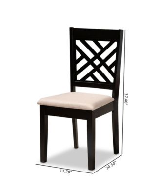 Caron Transitional 2 Piece Dining Chair Set with Seat