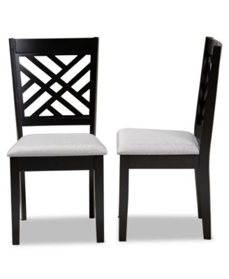 Caron Transitional 2 Piece Dining Chair Set with Seat