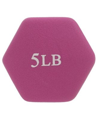 Neoprene Dumbbells 5 lbs, Set of 2,  Anti-Slip, Anti-Roll