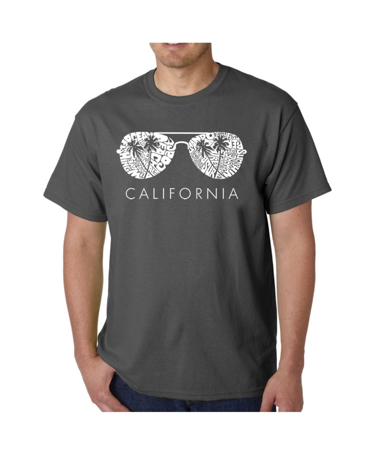 La Pop Art Men's Word Art - California Shades T-Shirt