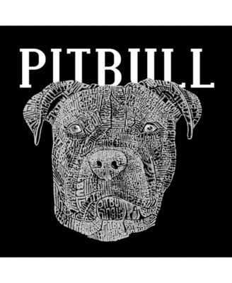 Men's Word Art - Pitbull Face Long Sleeve T-Shirt