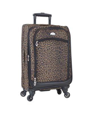 animal print luggage