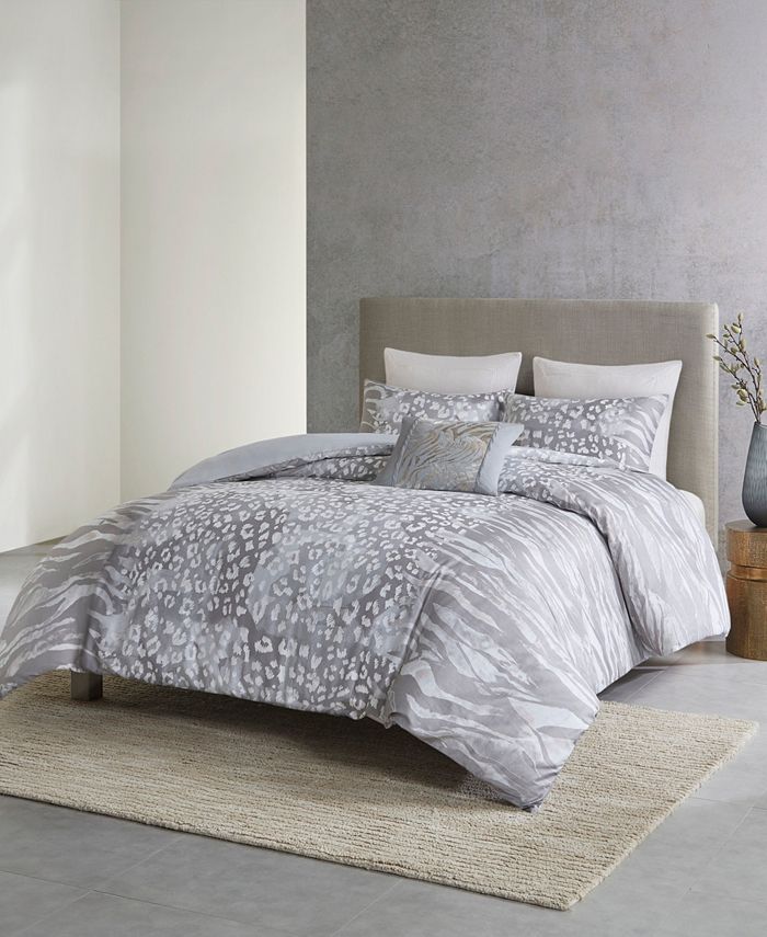 Parure De Lit NATORI Sumatra – 3 Pièces, Queen, Beige Et Bordeaux, 100% Coton