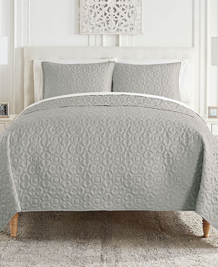 Waterford Mosaic 3pc Coverlet Set, King & Reviews Quilts & Bedspreads