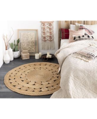 CLOSEOUT! Sundaze SDZ-1008 Wheat 5' x 5' Round Area Rug
