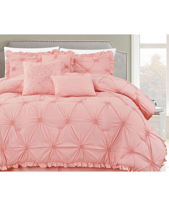 Addy Home Fashions Shabby, Chic 7 Piece Comforter Set, King Macy's